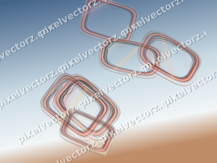 Abstract glass arc in red and orange