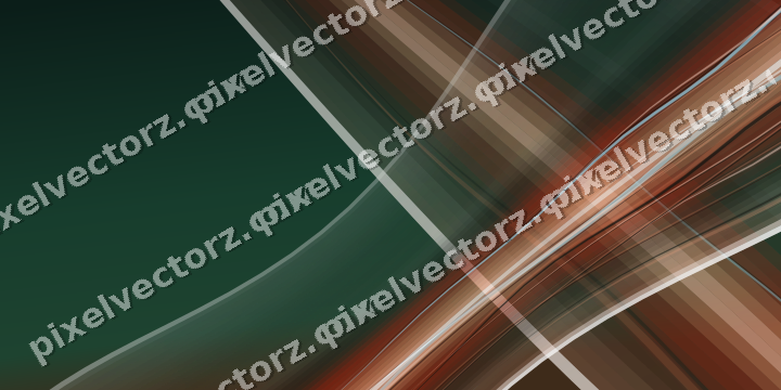 Abstract glass arc in dark green and orange
