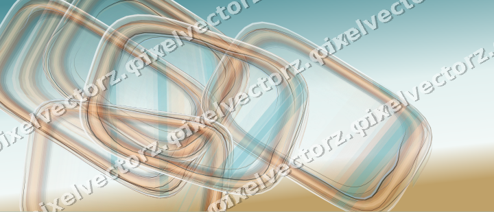 Abstract glass arc in dark teal and orange