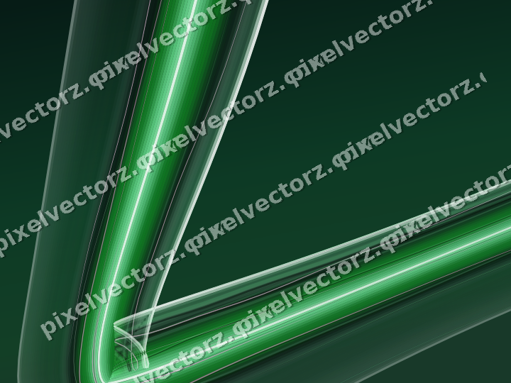 Abstract glass arc in green and teal