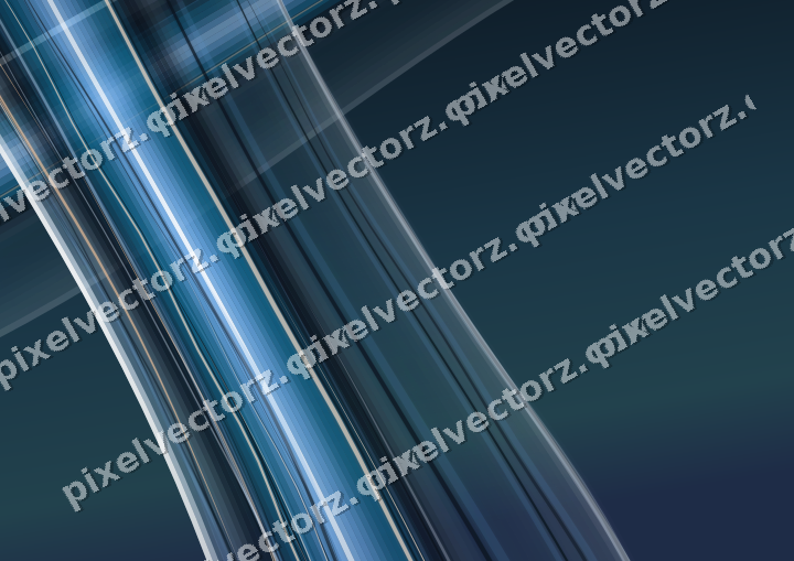 Abstract glass arc in cyan and blue
