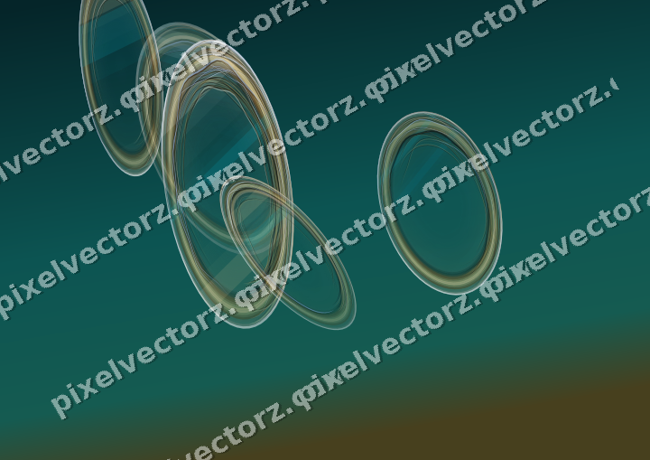Abstract glass arc in amber and dark teal