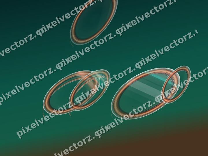 Abstract glass arc in orange and teal