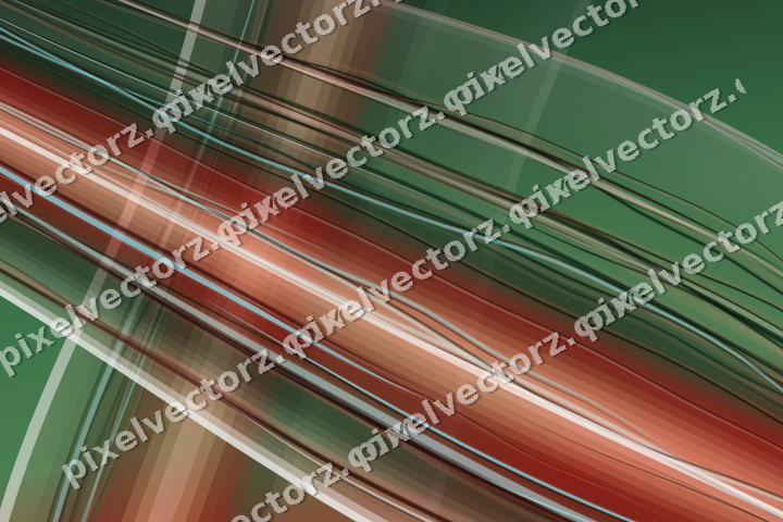 Abstract glass arc in dark green and red