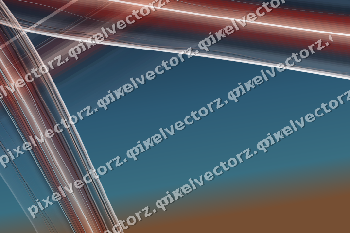 Abstract glass arc in orange and cyan