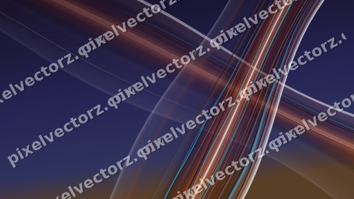 Abstract glass arc in orange and blue