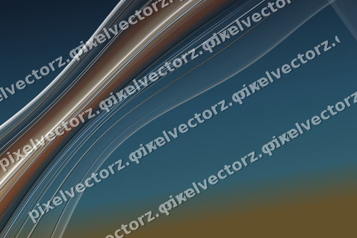 Abstract glass arc in dark teal and orange