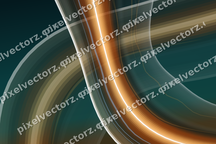 Abstract glass arc in pink and cyan