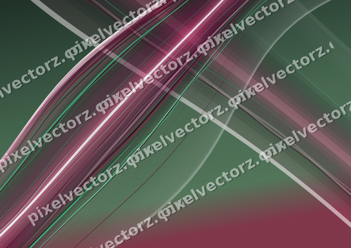 Abstract glass arc in dark pink and green
