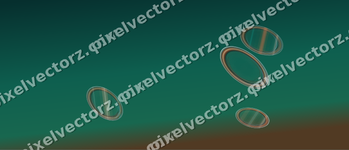 Abstract glass arc in orange and teal