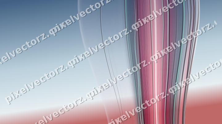 Abstract glass arc in pale pink and pale red