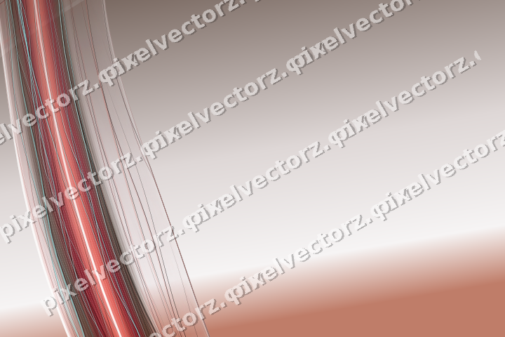 Abstract glass arc in red and pale amber