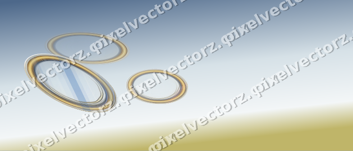 Abstract glass arc in amber and green