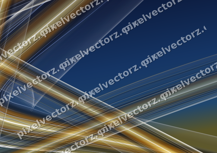 Abstract glass arc in amber and blue