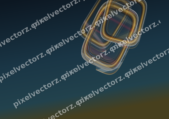 Abstract glass arc in dark pink and amber