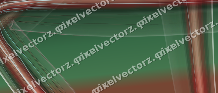 Abstract glass arc in red and dark green