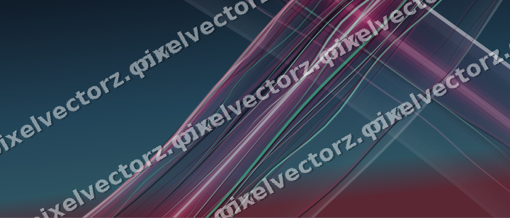 Abstract glass arc in dark pink and yellow