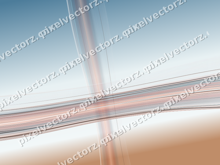 Abstract glass arc in orange and cyan