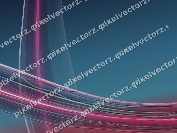 Abstract glass arc in dark pink and green