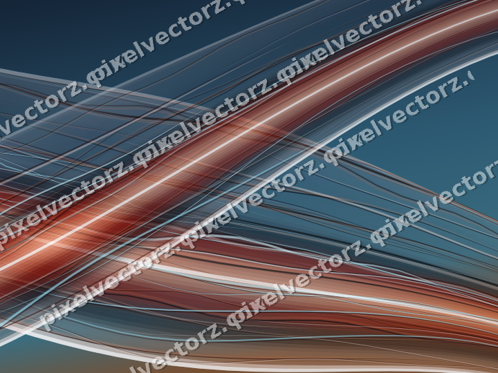 Abstract glass arc in red and orange