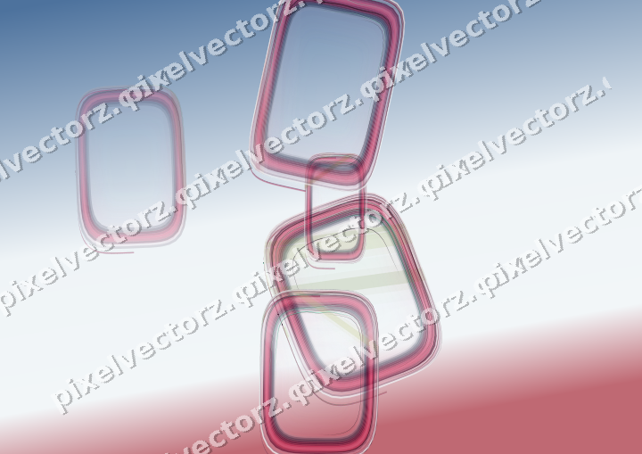 Abstract glass arc in dark lime and dark pink