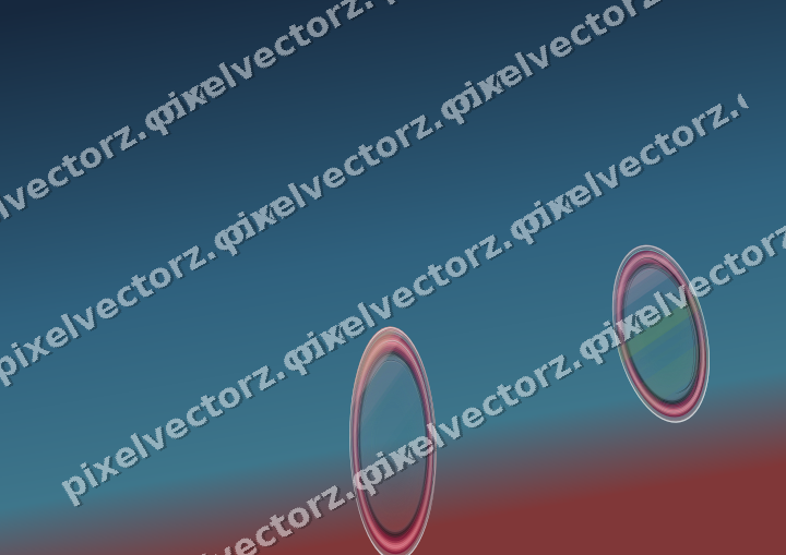 Abstract glass arc in pink and dark lime