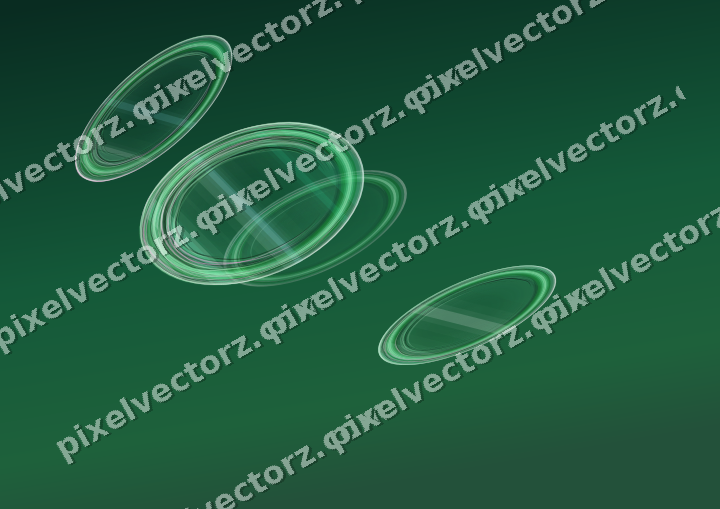 Abstract glass arc in green and teal
