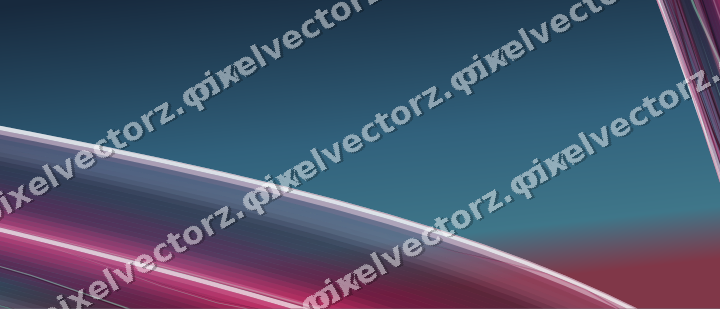Abstract glass arc in lime and pink