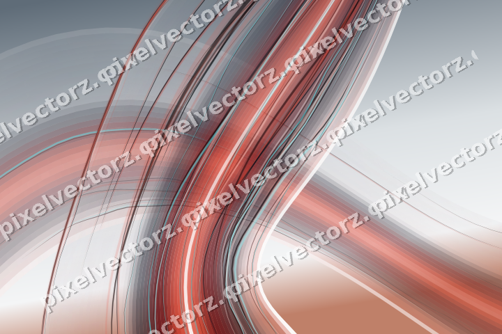 Abstract glass arc in red and pale amber