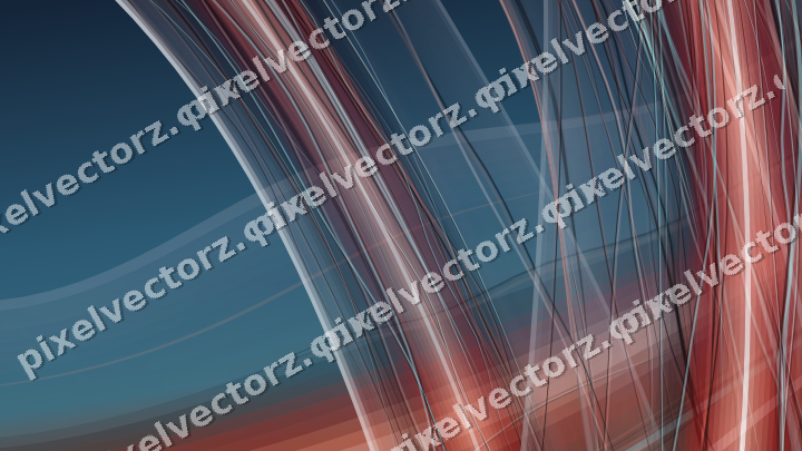 Abstract glass arc in yellow and red