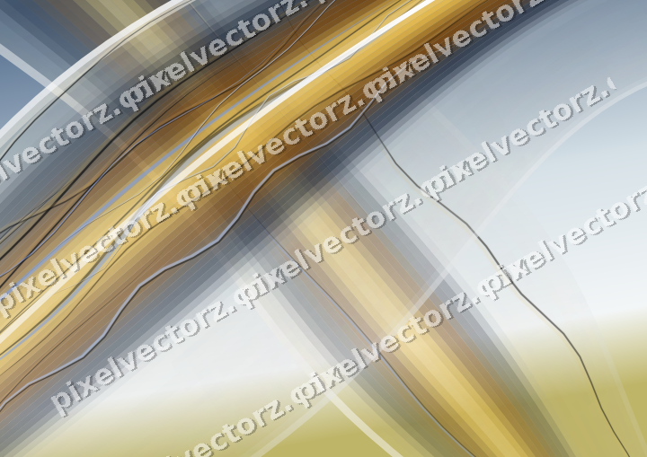 Abstract glass arc in amber and green