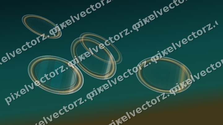 Abstract glass arc in amber and dark teal