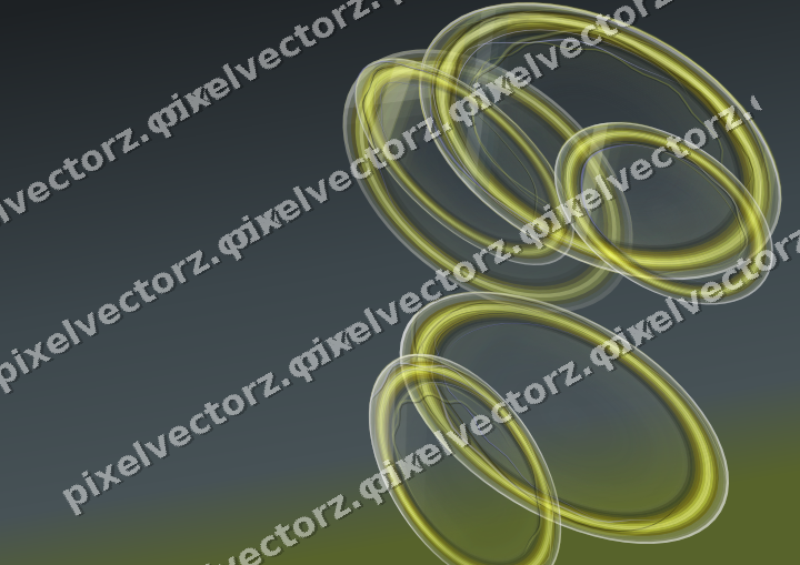 Abstract glass arc in yellow and grey