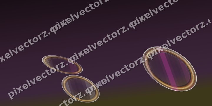 Abstract glass arc in dark magenta and amber