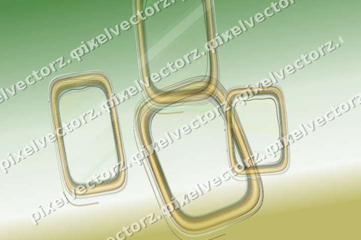 Abstract glass arc in lime and yellow