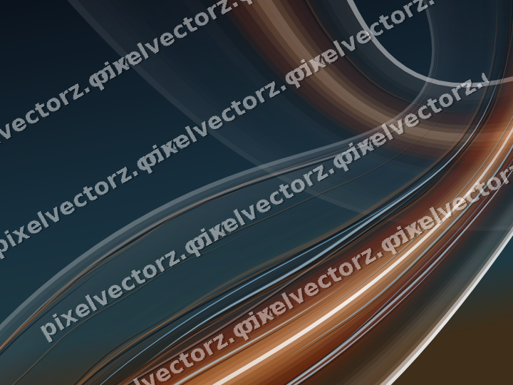 Abstract glass arc in blue and red