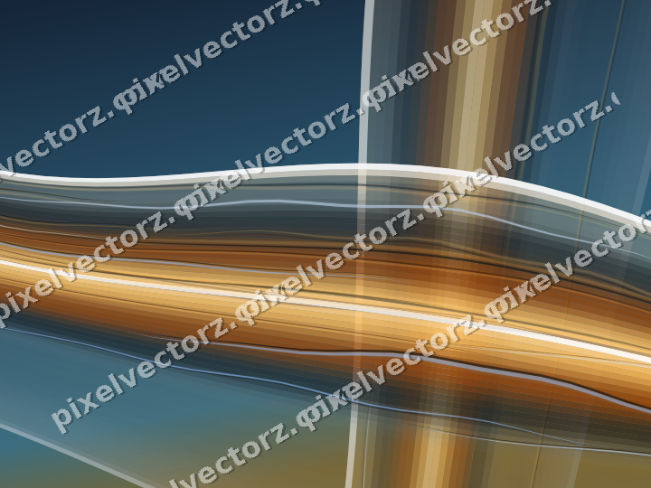 Abstract glass arc in red and orange