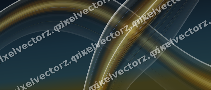 Abstract glass arc in dark blue and amber