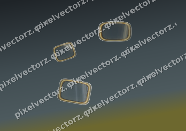 Abstract glass arc in amber and grey