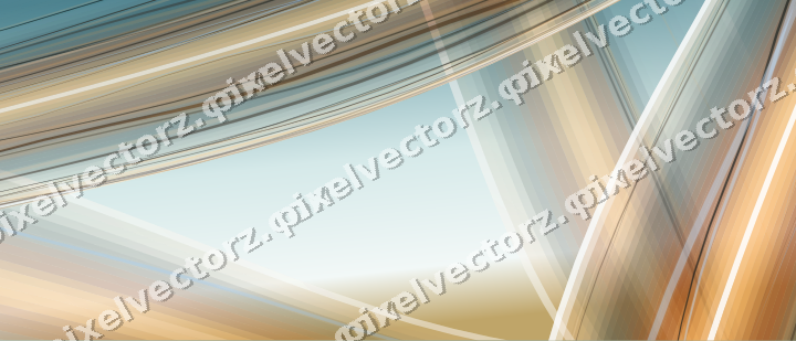 Abstract glass arc in pink and cyan
