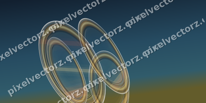 Abstract glass arc in orange and amber