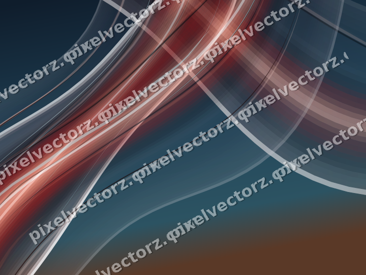 Abstract glass arc in dark green and red