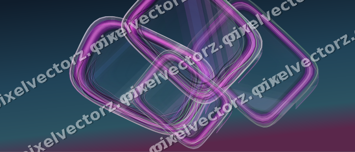 Abstract glass arc in purple and blue