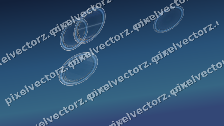 Abstract glass arc in dark blue and white