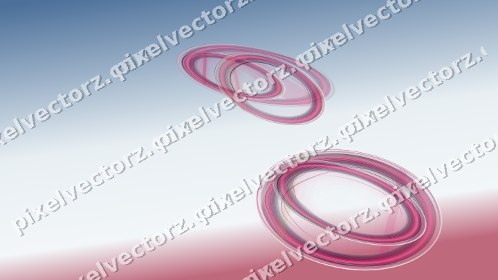 Abstract glass arc in dark pink and yellow