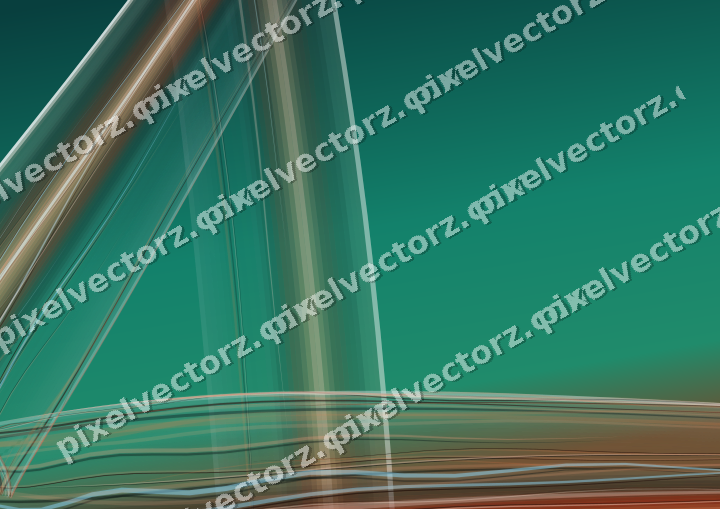 Abstract glass arc in orange and teal