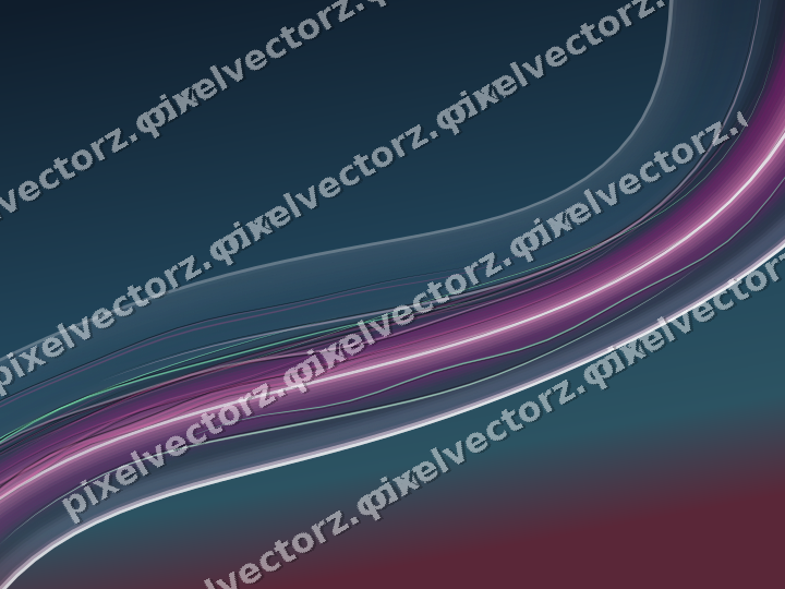 Abstract glass arc in magenta and purple