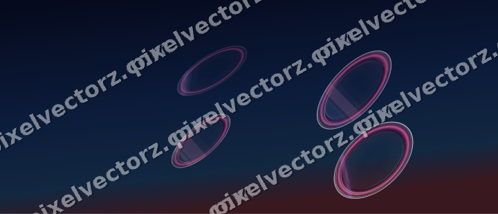 Abstract glass arc in pink and blue