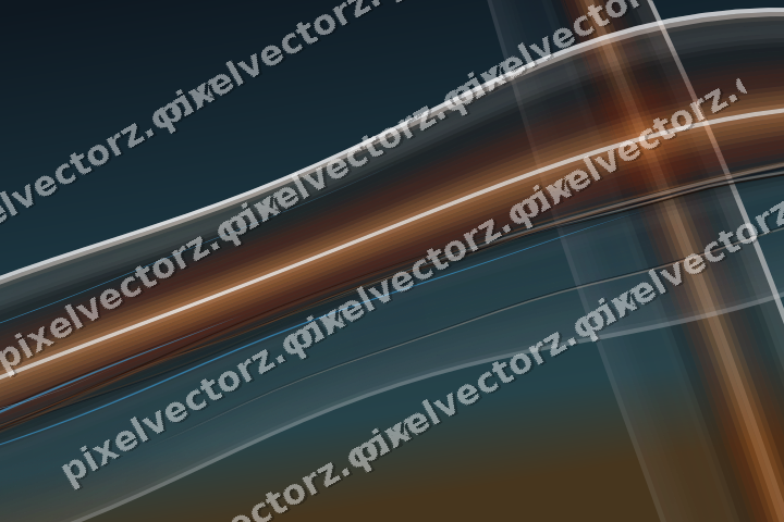 Abstract glass arc in blue and orange