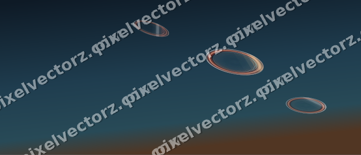 Abstract glass arc in red and orange